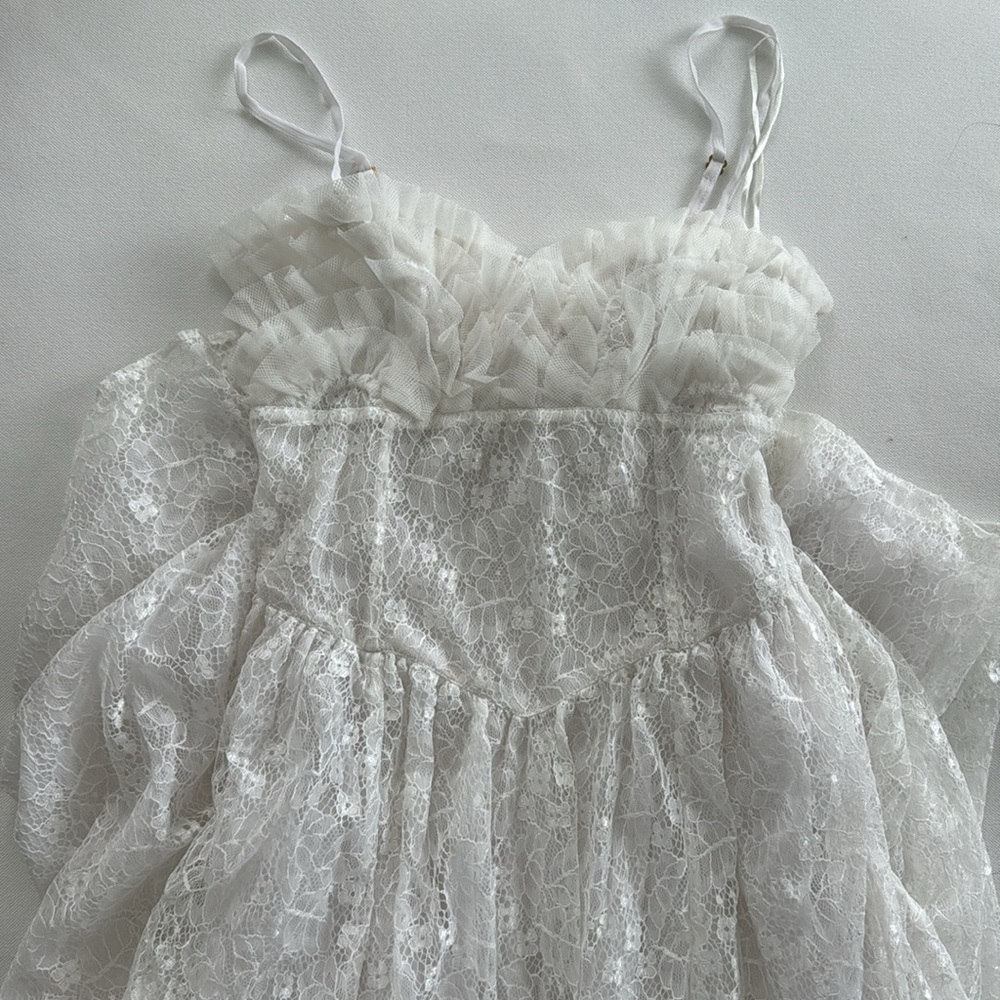 LoveShackFancy White Lace Maxi Dress - Picture 3 of 10